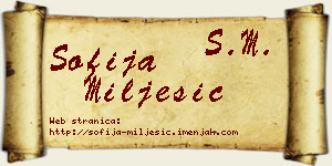 Sofija Milješić vizit kartica